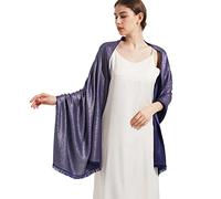 vimate Glitzer Pashmina Stola, Wendbarer Schal für Hochzeit und Abendkleid | Doppelseitig, eine Seite schimmernd, eine Seite uni - elegant für Hochzeit, Abendparty, Brautkleid und festliche Kleider
