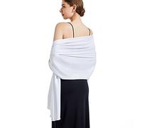 vimate Glitzer Pashmina Stola, Wendbarer Schal für Hochzeit und Abendkleid | Doppelseitig, eine Seite schimmernd, eine Seite uni - elegant für Hochzeit, Abendparty, Brautkleid und festliche Kleider