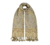 vimate Luxuriöse Pashmina-Schals für Abendkleider - Winterlicher warmer seidiger Pashmina-Wrapschal für Damen, Hochzeits- und Reiseschal, Stil 5 - Beige