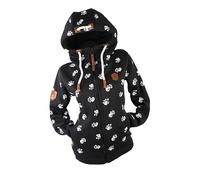 VIN TE Damen Sweat Jacke Kapuze Hoodie Fleece Übergangsjacke Anker Sterne Steuerrad S M L XL 2XL 3XL 4XL 5XL 6XL 7XL (DE/NL/SE/PL, Alphanumerisch, 6XL, Regular, Regular, Schwarz-2024)