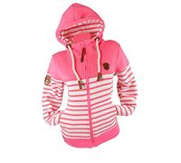 VIN TE Damen Sweat Jacke Kapuze Hoodie Fleece Übergangsjacke Anker Sterne Steuerrad S M L XL 2XL 3XL 4XL 5XL 6XL 7XL (as3, alpha, xx_l, regular, regular, Pink-2114, XXL)