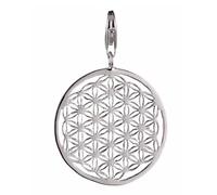 Vinani Damen Anhänger Lebensblume - Blume des Lebens Mandala - glänzend aus Sterling Silber 925 für Frauen HLE