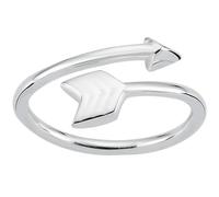 Vinani Damenring, 925 Sterling Silber - rundes, gedrehtes Design mit Amor-Pfeil-Motiv, poliert und glänzend, handgefertigter zeitloser Schmuck für Frauen, Größe 60 Modell 2RAF60