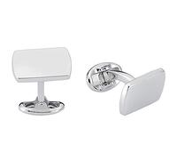 Vinani Design Manschettenknöpfe rechteckig schlicht glänzend 925 Sterling Silber Herren Anzug Hemd 2MAM