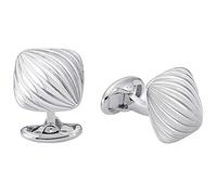 Vinani Design Manschettenknöpfe viereckig Verzierung matt glänzend 925 Sterling Silber Herren Anzug Hemd 2MAR