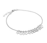 Vinani Fußkettchen Herzen 23 cm auf 27 cm verlängerbar Italien hochwertig Sterling Silber 925 Fußkette Herz FHR