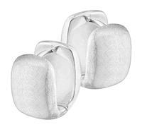 Vinani Klapp-Creolen U-Form gebürstet Sterling Silber 925 Ohrringe CJK