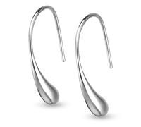 Vinani Ohrhänger Damen 925 Sterling Silber Tropfen klein glänzend schlicht - elegante, nickelfrei & antiallergisch - zeitloser Damenschmuck für Frauen - Designed in Deutschland, OTS