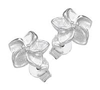 Vinani Ohrstecker Seerose mattiert glänzend Sterling Silber 925 Ohrringe OSR