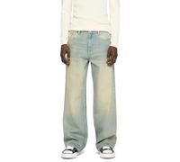 Vince Baggy Fit Jeans Sage Blue B Stickerei Jeans Herren 5 Pocket Style Mit Knopf- und Reißverschluss 100% Baumwolle, Farbe:Sage Blue, Hosengröße:W36 L32