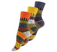 Vincent Creation 3 Paar Norwegersocken, Bunte Hygge Socken, Damen & Herren Wollsocken, Gr. 39-42, Bunt Set-2