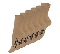 Vincent Creation 6 Paar Bambus Socken, Unisex Bambussocken für Damen und Herren (39-42, 6 Paar - Beige)