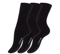 Vincent Creation 6 Paar Schwarze Damen Bio-Baumwoll Socken aus reiner Bio-Baumwolle
