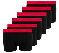 Vincent Creation 6er Pack Boxershorts, Boxer, Unterhose, Herren Retroshorts (M, Schwarz/Rot 6er Pack)