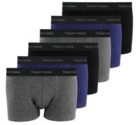 Vincent Creation 6er Pack Boxershorts, Boxer, Unterhose, Herren Retroshorts, Mix (schwarz/grau/Marine), Gr. XL