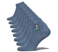 Vincent Creation 8 Paar Sneaker Socken Herren Kurze Sneakersocken Baumwolle, Jeansblau, Gr. 43-46