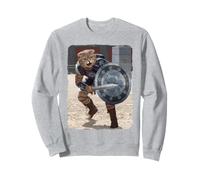 Vincent HIE Gladiator Katze Parodie Film Roman Hero Retro Fun Sweatshirt