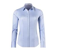 Vincenzo Boretti Bluse, modern-fit/leicht tailliert, Hemdkragen, gestreift - bügelleicht weiß/blau 40