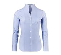 Vincenzo Boretti Bluse, modern-fit/leicht tailliert, Kelchkragen, gestreift - bügelleicht blau/weiß 36