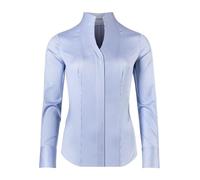 Vincenzo Boretti Bluse, modern-fit/leicht tailliert, Kelchkragen, gestreift - bügelleicht weiß/blau 38