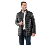 Vincenzo Boretti Herren Steppjacke im Blazer-Style slim-fit tailliert Übergangs-Jacke leicht dünn weich warm gefüttert für Frühling Herbst modern elegant für Business Freizeit schwarz M