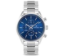 Vincero Luxury Chrono S Herren Armbanduhr - 40mm Chronograph Uhr Stahlband - Japanisches Quarz Uhrwerk (Blau Stahl)