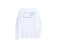 Vineyard Vines Herren Langärmeliges Vintage Wal Tasche T-Shirt, weiße Kappe, XXL