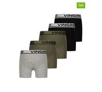 Vingino 5er-Set: Boxershorts in Schwarz - Größe 134/140 | Kinder Waesche
