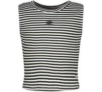 Vingino Girls Basic-Crop Rib Top Stripe In Color Deep Black Size 14