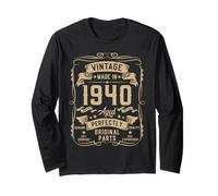 Vintage 1940 86yr 86th Birthday Gifts for Men 86 Years Old Langarmshirt