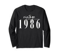 Vintage 1986 Elegant Minimalist Birthday Year 1986 Women Langarmshirt