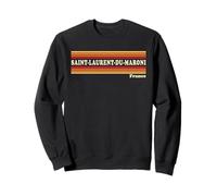 Vintage 80er Jahre Saint-Laurent-du-Maroni Frankreich Retro Grafik Sweatshirt