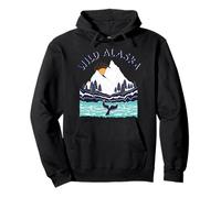 Vintage Alaska Wildlandschaft Buckelwal Pullover Hoodie