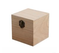Vintage-Aufbewahrungsbox aus Holz, Klappverschluss, Paulownia-Schmuckkoffer, eleganter Organizer für Heimdekoration und als Geschenk für Anlässe (natürliche Holzfarbe)