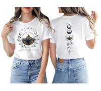 Vintage Book Shirts für Damen, Acotar Night Court T-Shirt Velaris City of Starlight T-Shirt Night Court Graphic Tee Tops, Weiss/opulenter Garten, Groß