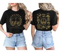 Vintage Book Shirts für Damen, Acotar Night Court T-Shirt Velaris City of Starlight T-Shirt Night Court Graphic Tee Tops, Schwarz-1, X-Groß