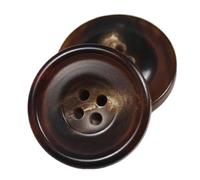 Vintage braune Vier-Augen-Mantelknöpfe aus Horn, Farbe 18, 28mm-10 Stk