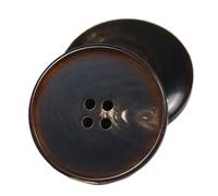 Vintage braune Vier-Augen-Mantelknöpfe aus Horn, Farbe 6, 25mm-10 Stk