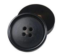 Vintage braune Vier-Augen-Mantelknöpfe aus Horn, Farbe 7, 28mm-10 Stk