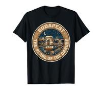 Vintage Budapest Pearl of the Danube Chain Bridge T-Shirt
