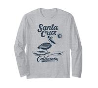 Vintage California CA Retro Surfing Pelican Santa-Cruz Langarmshirt