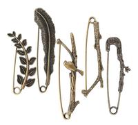 Vintage Chic Brosche, 5 Stück Sicherheitsnadeln Groß, Kleidung Brosche, Sicherheitsnadel Dekoration, Vintage Legierung, Zubehör Für Damen Und Herren, Für Kleidung, Segeltuch, Decken, Basteln