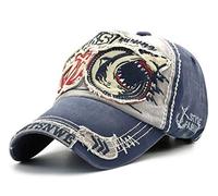 Vintage Distressed Cotton Baseball Caps Snapback Sport Trucker Hat (Grau)