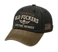 Vintage Distressed Old Club Lifetime Member Cap, 100% Bitter Vintage Distressed Cap for Men Women (#C)