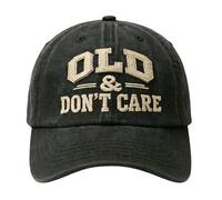 Vintage Distressed Old & Don'T Care Cap,Classic Dad Hat,Old and Dont Care Hat,Retirement Baseball Cap,Adjustable Cotton,Retirement Gift for Dad Grandma Grandpa, Schwarz , Einheitsgröße