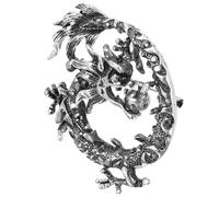 Vintage Drachenbrosche aus Legierung für Herren Anzug und Revers | Chinesische Drachenform, Dekorativer Pin, Geeignet für Schal und Sakko, Passend zu Weihnachten