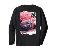 Vintage-Drift-Rennwagen von JDM Legend, Motiv Sakura Blossom Langarmshirt