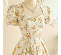 Vintage elegantes Damenkleider Jacquard lässig Urlaubsparty Kleid Sommerkleider für Frauen Festkleider Elegante Kleider für Party Elegante Partykleide
