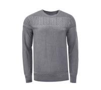 Strickpullover RUSTY NEAL, Herren, Gr. XXL, grau (anthrazit), 100% Baumwolle, unifarben, casual, normal, Rundhals, Langarm, Pullover, mit aufwendigem Strickmuster (40759068-XXL) anthrazit