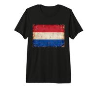 Vintage Flagge der Niederlande Distressed Proud Dutch Patriot Premium T-Shirt